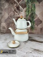 کتری و قوری لعابی رنگی پلاریس - Image 5