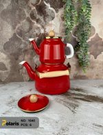 کتری و قوری لعابی رنگی پلاریس