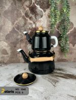 کتری و قوری لعابی رنگی پلاریس - Image 2