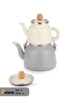 کتری و قوری لعابی ساده ترک پلاریس - Image 3