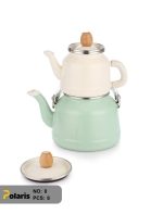 کتری و قوری لعابی ساده ترک پلاریس