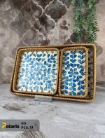 سینی کف صدفی مستطیل سه سایز