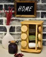 ست جای ادویه 12 پارچه یونیک مدل گردون ایستاده مربع