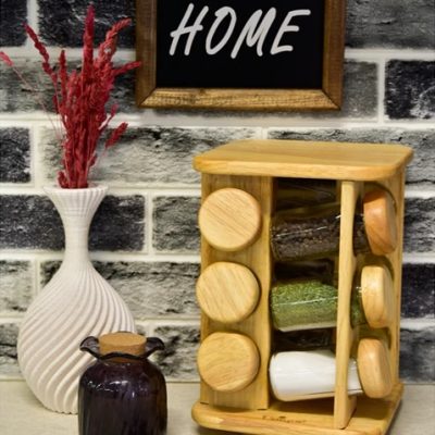 ست جای ادویه 12 پارچه یونیک مدل گردون ایستاده مربع