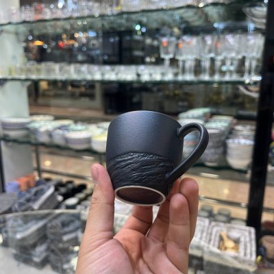 ست 6 عددی شات قهوه سراميك پايين طرح صخره