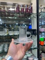 فنجان ونعلبکی 6تایی طرح مینی دایموند 100میل Deli - Image 2