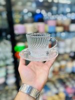 ست 6 عددی فنجان و نعلبكى طرح موج Deli