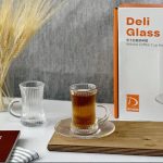 فنجان نعلبکی 6 تایی طرح ونیز 100میل Deli