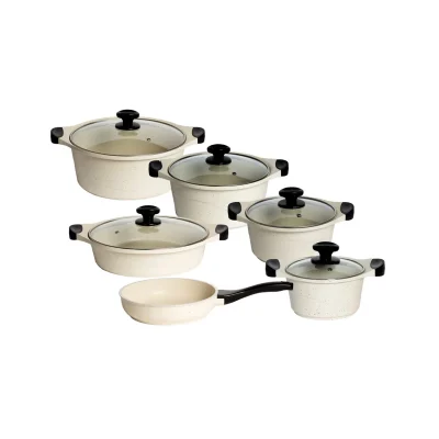 سرویس قابلمه ۱۱ پارچه گرانیت پرفکت مدل wave