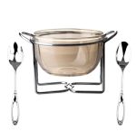 سوفله سالاد گرد بدون درب استیل