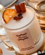 شمع با تزیین میوه خشک و گل خشک