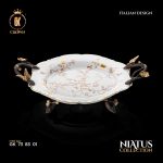 سینی گرد بزرگ گلدکیش طرح نیاتوس