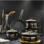 سرویس قابلمه 9 پارچه گرانیتی سنگ بریونی SLS-151