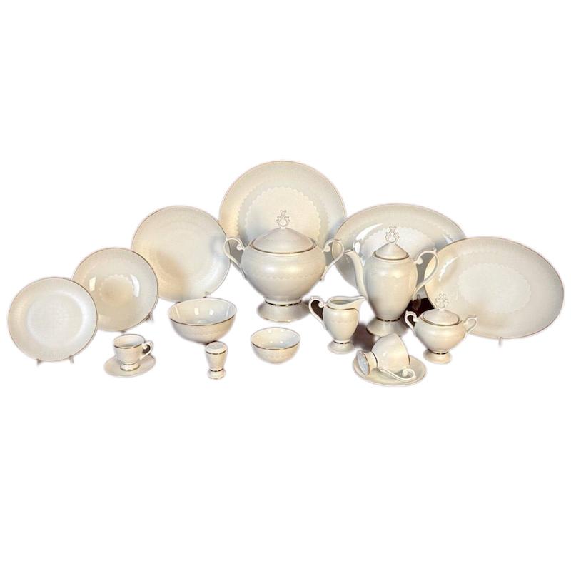 created by Background Eraser سرویس چینی لورین 128 پارچه ورساچه طلایی - Image 1