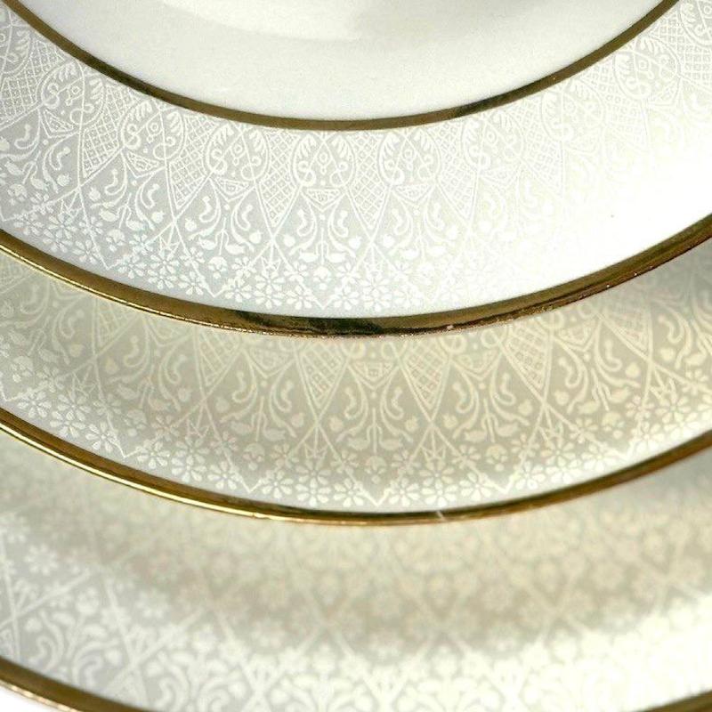 created by Background Eraser سرویس چینی لورین 128 پارچه سپهر طلایی - Image 1