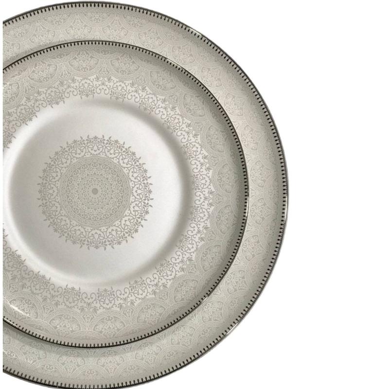 f7102075bb319a0ef2472e32a3cd043d سرویس چینی 128 پارچه ارهان پلاتین - Image 1