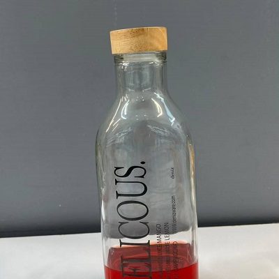 بطری شیشه ای آکوا دنیز با درب چوب پنبه ای