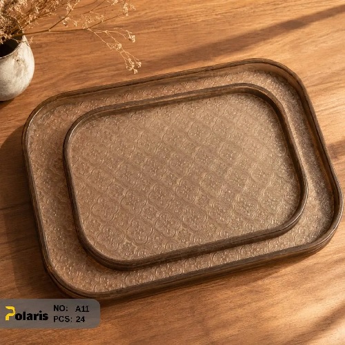 سینی کف اکرلیک A11 سینی چوبی کف اکریلیک کد A11 پلاریس - Image 1